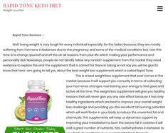 Rapid Tone Keto Diet